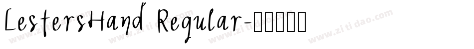 LestersHand Regular字体转换